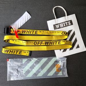 Yellow Off-white industrial belt